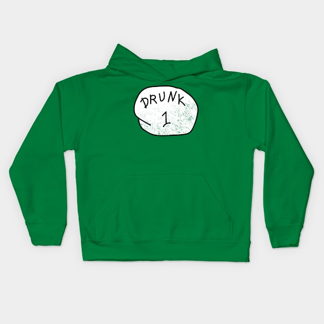 Drunk 1 Shamrock Saint Paddy irish Gift Kids Hoodie by biNutz